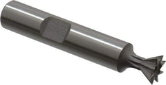 Keo - 3/8" Diam x 3/16" Width of Cut, 60° Included Angle, High Speed Steel Dovetail Cutter - 3/8" Shank Diam, 2-1/8" Overall Length, Weldon Flat, Uncoated - Industrial Tool & Supply