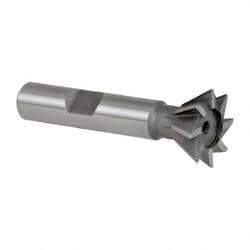 Keo - 3/4" Diam x 5/16" Width of Cut, 60° Included Angle, High Speed Steel Dovetail Cutter - 3/8" Shank Diam, 2-1/8" Overall Length, Weldon Flat, Uncoated - Industrial Tool & Supply