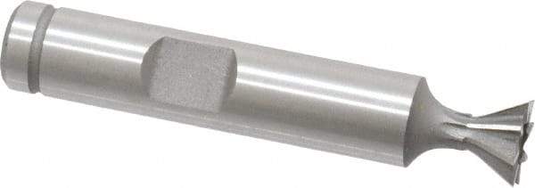 Keo - 3/8" Diam x 3/16" Width of Cut, 60° Included Angle, Cobalt Dovetail Cutter - 3/8" Shank Diam, 2-1/8" Overall Length, Weldon Flat, Uncoated - Industrial Tool & Supply