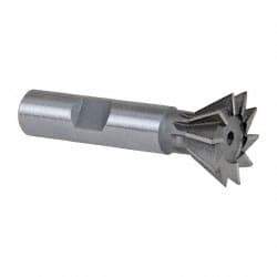 Keo - 1" Diam x 7/16" Width of Cut, 60° Included Angle, Cobalt Dovetail Cutter - 1/2" Shank Diam, 2-1/2" Overall Length, Weldon Flat, Uncoated - Industrial Tool & Supply