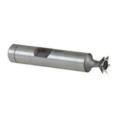 Keo - 3/8" Diam x 1/8" Width of Cut, 45° Included Angle, Cobalt Dovetail Cutter - 3/8" Shank Diam, 2" Shank Length, 2-1/8" Overall Length, Weldon Flat, Uncoated - Industrial Tool & Supply