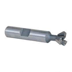 Keo - 1/2" Diam x 7/32" Width of Cut, 60° Included Angle, Carbide-Tipped Dovetail Cutter - 3/8" Shank Diam, 2-1/8" Overall Length, 0.02" Corner Radius, Weldon Flat, Uncoated - Industrial Tool & Supply