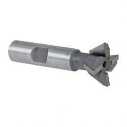 Keo - 1" Diam x 3/8" Width of Cut, 60° Included Angle, Carbide-Tipped Dovetail Cutter - 1/2" Shank Diam, 2-1/2" Overall Length, 0.02" Corner Radius, Weldon Flat, Uncoated - Industrial Tool & Supply