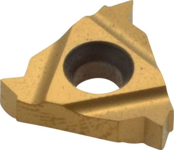 Carmex - 16ER External Right Hand 11.5 NPT Laydown Threading Insert - Grade MXC, TiN Coated Carbide - Industrial Tool & Supply