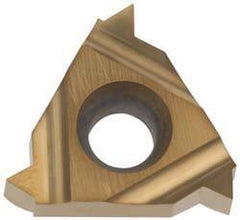 Hertel - 16IR Internal Right Hand 8 NPT Laydown Threading Insert - Grade HG630TR, TiC/TiN Coated Carbide - Industrial Tool & Supply