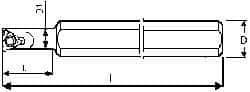 Carmex - Internal Thread, Left Hand Cut, 12mm Shank Width x 12mm Shank Height Indexable Threading Toolholder - 100mm OAL, 06IL Insert Compatibility, SI Toolholder - Industrial Tool & Supply