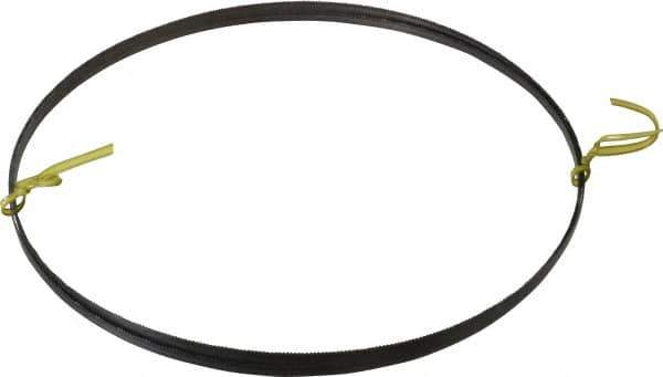 Starrett - 18 TPI, 7' 9" Long x 1/4" Wide x 0.025" Thick, Welded Band Saw Blade - Carbon Steel, Toothed Edge, Raker Tooth Set, Flexible Back, Contour Cutting - Industrial Tool & Supply
