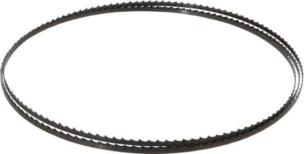 Starrett - 4 TPI, 7' 8" Long x 1/4" Wide x 0.025" Thick, Welded Band Saw Blade - Carbon Steel, Toothed Edge, Raker Tooth Set, Flexible Back, Contour Cutting - Industrial Tool & Supply