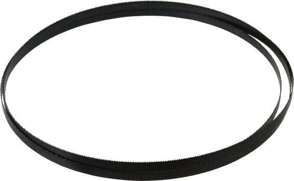Starrett - 14 TPI, 7' 11" Long x 3/8" Wide x 0.025" Thick, Welded Band Saw Blade - Carbon Steel, Toothed Edge, Raker Tooth Set, Flexible Back, Contour Cutting - Industrial Tool & Supply