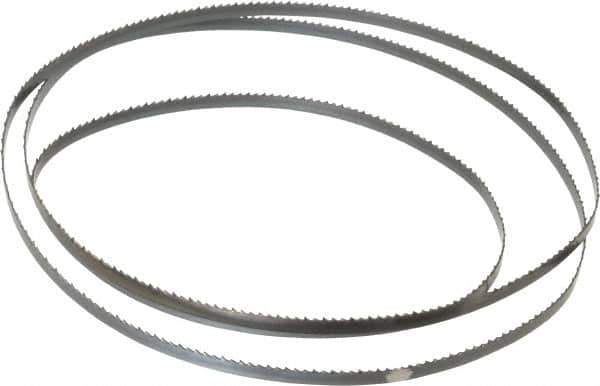 Starrett - 10 TPI, 4' 8-1/2" Long x 1/4" Wide x 0.025" Thick, Welded Band Saw Blade - Carbon Steel, Toothed Edge, Raker Tooth Set, Flexible Back, Contour Cutting - Industrial Tool & Supply