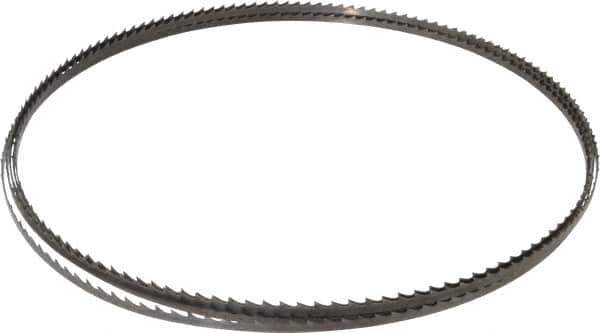 Starrett - 4 TPI, 14' Long x 1/4" Wide x 0.025" Thick, Welded Band Saw Blade - Carbon Steel, Toothed Edge, Raker Tooth Set, Flexible Back, Contour Cutting - Industrial Tool & Supply