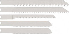 DeWALT - 15 Piece, 3" to 4" Long, 5 to 12 Teeth per Inch, Bi-Metal Jig Saw Blade Set - Toothed Edge, U-Shank - Industrial Tool & Supply