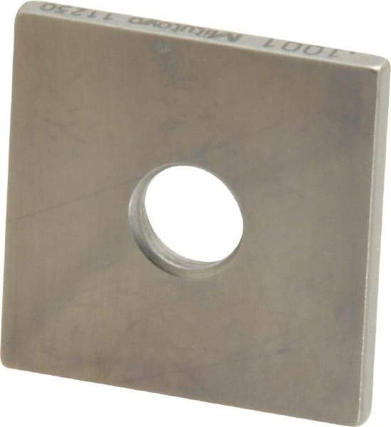 Mitutoyo - 0.1001" Square Steel Gage Block - Accuracy Grade 0, Includes Certificate of Inspection - Industrial Tool & Supply