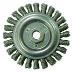 6" Diameter - 5/8-11" Arbor Hole - Stringer Bead Twist Steel Wire Straight Wheel - Industrial Tool & Supply