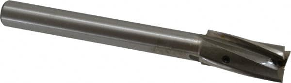 Value Collection - 45/64" Diam, 1/2" Shank, Diam, 3 Flutes, Straight Shank, Interchangeable Pilot Counterbore - Industrial Tool & Supply