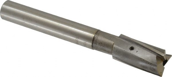 Value Collection - 27/32" Diam, 3/4" Shank, Diam, 3 Flutes, Straight Shank, Interchangeable Pilot Counterbore - Industrial Tool & Supply
