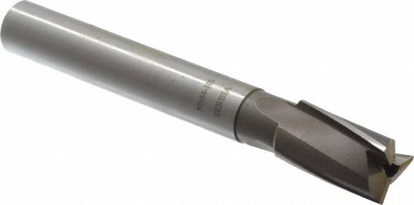 Value Collection - 57/64" Diam, 3/4" Shank, Diam, 3 Flutes, Straight Shank, Interchangeable Pilot Counterbore - Industrial Tool & Supply