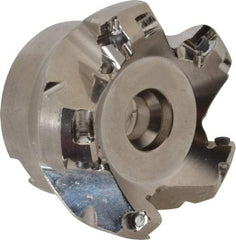 Seco - 1.97" Cut Diam, 3/4" Arbor Hole, 0.18" Max Depth of Cut, 45° Indexable Chamfer & Angle Face Mill - 5 Inserts, SE.. 09T3 Insert, Right Hand Cut, 5 Flutes, Through Coolant, Series R220.53 - Industrial Tool & Supply