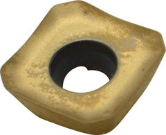 Seco - SEEX1204 E08 Grade F40M Carbide Milling Insert - TiAlN/TiN Finish, 0.187" Thick, 1/2" Inscribed Circle - Industrial Tool & Supply