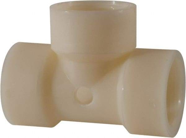 Green Leaf - 1-1/4 x 1/4" Nylon Plastic Pipe Tee - FIPT x FIPT x FIPT x FIPT End Connections - Industrial Tool & Supply