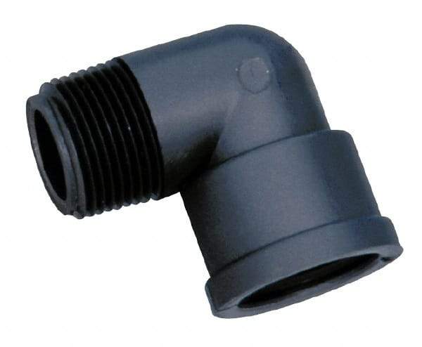 Green Leaf - 1-1/4" Nylon Plastic Pipe 90° Street Elbow - MIPT x FIPT End Connections - Industrial Tool & Supply
