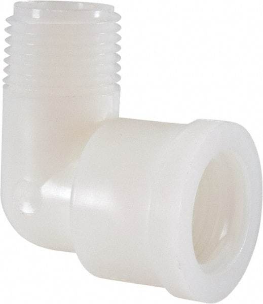 Green Leaf - 1/2" Nylon Plastic Pipe 90° Street Elbow - MIPT x FIPT End Connections - Industrial Tool & Supply