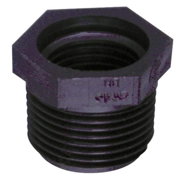 Green Leaf - 1-1/2 x 1-1/4" Polypropylene Plastic Pipe Reducer Bushing - MPT x FPT End Connections - Industrial Tool & Supply