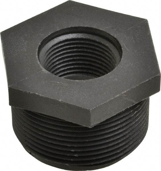 Green Leaf - 1-1/2 x 3/4" Polypropylene Plastic Pipe Reducer Bushing - MPT x FPT End Connections - Industrial Tool & Supply