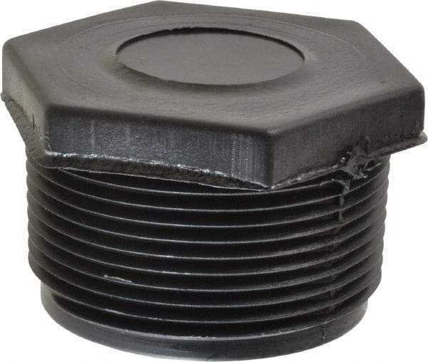 Green Leaf - 1-1/2" Polypropylene Plastic Pipe Plug - MIPT End Connections - Industrial Tool & Supply