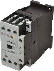 Eaton Cutler-Hammer - 3 Pole, 24 to 27 Coil VDC, 40 Amp, Nonreversible Open Enclosure IEC Contactor - 1 Phase hp: 2 at 115 V, 3 at 200 V, 5 at 230 V, 3 Phase hp: 10 at 230 V, 15 at 460 V, 20 at 575 V, 7.5 at 200 V, 25 Amp Inductive Load Rating Listed - Industrial Tool & Supply