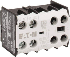 Eaton Cutler-Hammer - 6 to 9 Amp, Contactor Front Mount Auxiliary Contact - For Use with Miniature Contactor and XTRM Miniature Control Relay - Industrial Tool & Supply