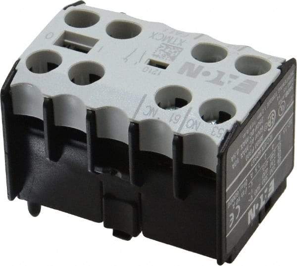 Eaton Cutler-Hammer - 6 to 9 Amp, Contactor Front Mount Auxiliary Contact - For Use with Miniature Contactor and XTRM Miniature Control Relay - Industrial Tool & Supply