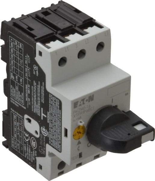 Eaton Cutler-Hammer - 1.6 Amp, IEC, Open Pushbutton Manual Motor Starter - 45mm Wide x 94mm Deep x 3.6667" High, 3/4 hp at 480/600 V, CE Approved, CSA Certified, DIN VDE, EN/IEC, UL 508 Type E Compliant & UL Listed - Industrial Tool & Supply