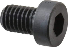 Holo-Krome - M8x1.25 Metric Coarse Hex Socket Drive, Low Socket Cap Screw - Grade 10.9 Alloy Steel, Black Oxide Finish, Fully Threaded, 12mm Length Under Head - Industrial Tool & Supply