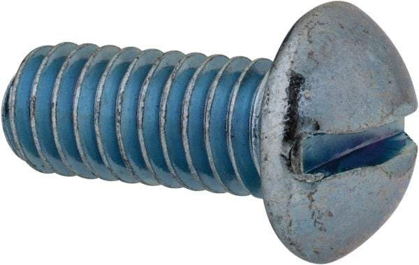 Value Collection - 5/16-18 UNC, 3/4" Length Under Head Slotted Drive Machine Screw - Round Head, Grade 2 Steel, Zinc-Plated Finish, Without Washer - Industrial Tool & Supply