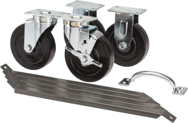 Quantum Storage - Small Parts Mobile Kit for Double Sided Rail Units - 14" Deep x 6" Wide x 4" High - Industrial Tool & Supply