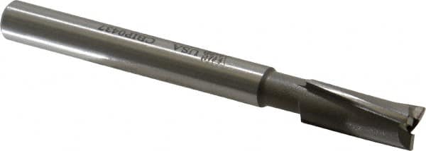 Made in USA - 7/16" Diam, 3/8" Shank, Diam, 3 Flutes, Straight Shank, Interchangeable Pilot Counterbore - Industrial Tool & Supply