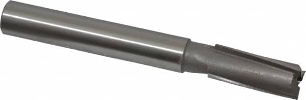 Made in USA - 17/32" Diam, 1/2" Shank, Diam, 3 Flutes, Straight Shank, Interchangeable Pilot Counterbore - Industrial Tool & Supply