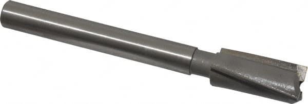 Made in USA - 3/4" Diam, 1/2" Shank, Diam, 3 Flutes, Straight Shank, Interchangeable Pilot Counterbore - Industrial Tool & Supply