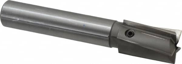 Made in USA - 1-1/4" Diam, 1" Shank, Diam, 5 Flutes, Straight Shank, Interchangeable Pilot Counterbore - Industrial Tool & Supply