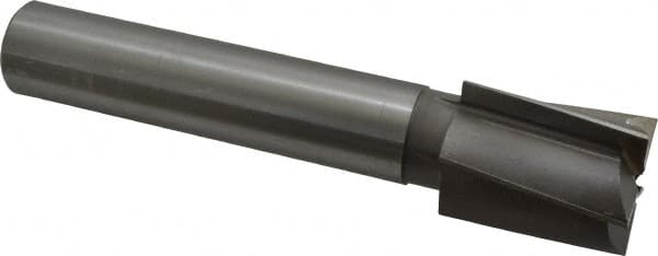 Made in USA - 1-3/4" Diam, 1-1/4" Shank, Diam, 5 Flutes, Straight Shank, Interchangeable Pilot Counterbore - Industrial Tool & Supply