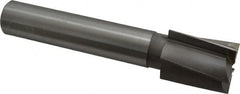 Made in USA - 1-3/4" Diam, 1-1/4" Shank, Diam, 5 Flutes, Straight Shank, Interchangeable Pilot Counterbore - Industrial Tool & Supply