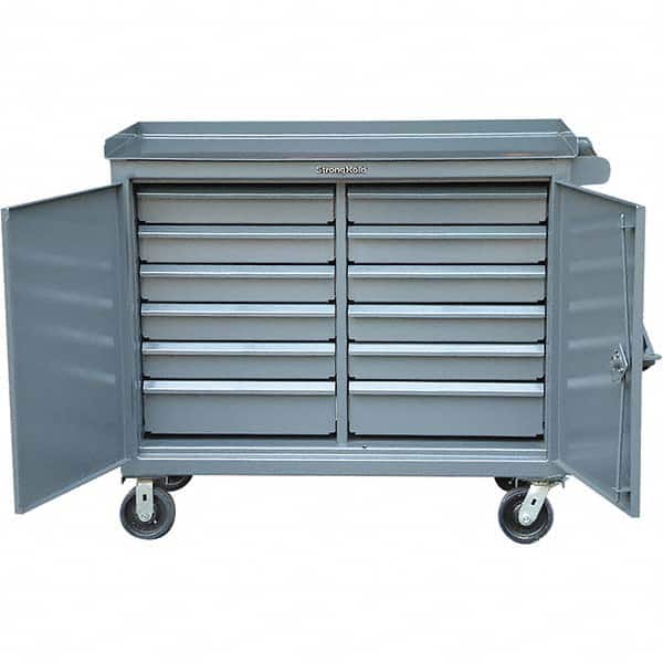 Strong Hold - Tool Storage Carts Type: Tool Cart Number of Drawers: 12 - Industrial Tool & Supply