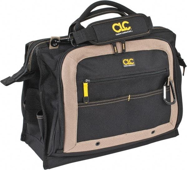 CLC - 58 Pocket Tan & Black Polyester Tool Bag - 18" Wide x 7" Deep x 14" High - Industrial Tool & Supply