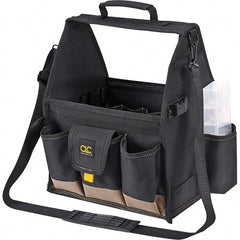 CLC - 20 Pocket Black Polyester Tool Tote - 12" Wide x 8-1/2" Deep x 14" High - Industrial Tool & Supply