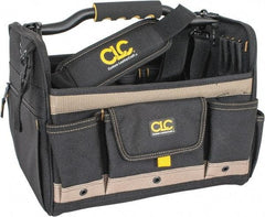 CLC - 21 Pocket Tan & Black Polyester Tool Tote - 14" Wide x 11" Deep x 11" High - Industrial Tool & Supply