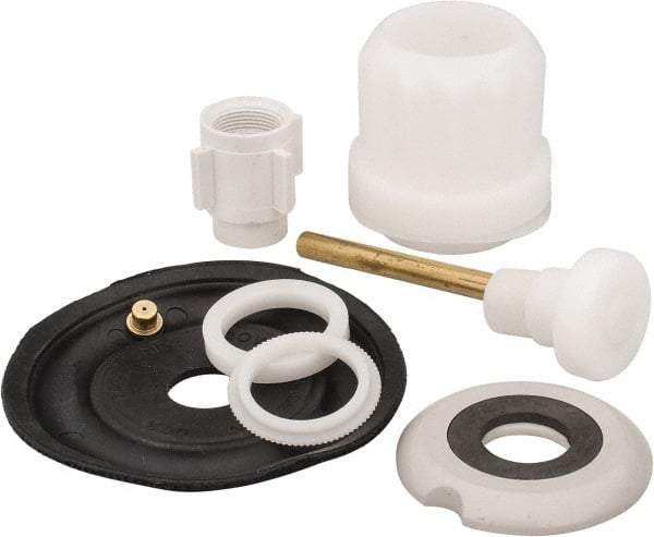 Made in USA - Urinal Flush Valve Repair Kit - For Use With Coyne and Delaney, Contain Relief Valve, Bushing, Auxiliary Valve Seal Retainer with Seal, Diaphragm, Guides, Main Seat, Friction Ring - Industrial Tool & Supply