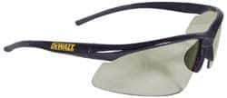 DeWALT - Indoor/Outdoor Lenses, Framed Safety Glasses - Anti-Fog, Scratch Resistant, Black Plastic Frame, Size Universal, Wrap Around - Industrial Tool & Supply