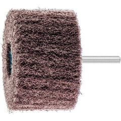 PFERD - 3" Diam x 2" Face Width, Aluminum Oxide Nonwoven Mounted Flap Wheel - 1/4" Shank Mount, 100 Grit, 7,500 Max RPM - Industrial Tool & Supply