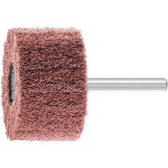 PFERD - 2" Diam x 1-1/4" Face Width, Aluminum Oxide Nonwoven Mounted Flap Wheel - 1/4" Shank Mount, 180 Grit, 12,000 Max RPM - Industrial Tool & Supply